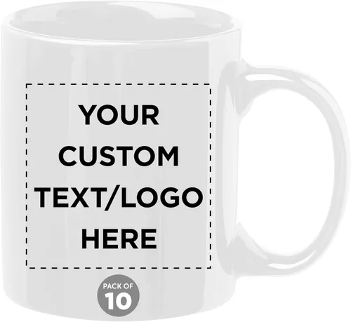 Vista 11 de Tazas de café de cerámica personalizadas para el Día del Padre, 11 onzas, juego de 10/50/100, paquete personalizado a granel, juego de tazas de café