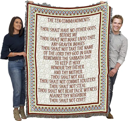 Vista 7 de Pure Country Weavers Great is Thy Faithfulness Blanket - Escrituras - Lamentaciones 3:23 - Tapiz cuadrado para regalo de regazo tejido de algodón