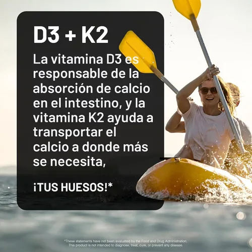 Vista 2 de NatureWise Vitamina D3 1000UI + K2 (MK7) 100mcg con aceite de coco orgánico extra virgen - Apoya la absorción de calcio, la salud ósea e inmune