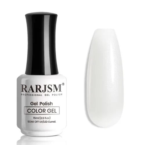 Vista 34 de RARJSM Esmalte de uñas en gel color albaricoque, dorado con brillantina, neutro, transparente, color nude, esmalte de gel para remojar para remojar