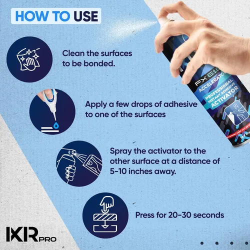 Vista 2 de ixirpro CA Glue Activator Spray (2 x 16.9 oz) – Acelerador de Super Pegamento para unión instantánea Activador de cianoacrilato de secado rápido