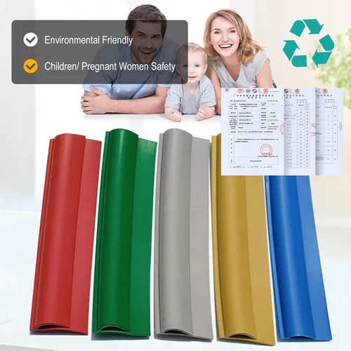 Vista 5 de Tira de borde de alfombra, protector de borde negro para suelos de vinilo, reductor de umbrales, tira de unión de piso, impermeable, autoadhesiva
