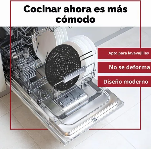 Vista 6 de INYOU Rejilla de silicona para salpicaduras para sartén adecuada para sartenes de 13", protector contra salpicaduras de grasa multiusos resistente
