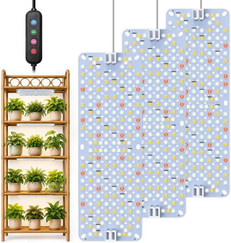 Vista 11 de SDOVUERC Luces de Crecimiento de Espectro Completo 384 LEDs, Luces de Crecimiento de Plantas de 24W para Plantas de Interior con Función de Conexión