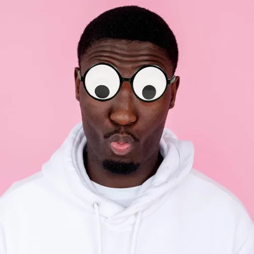 Vista 5 de HOHAJIU Googly Eyes, divertido juguete de bromas de anteojos, novedosos anteojos gigantes que sacuden, accesorios de disfraz divertidos para fiesta