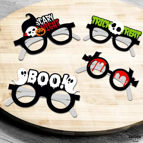 Vista 9 de KatchOn, Gafas de Halloween aterradoras para niños, paquete de 24, no se pueden hacer tú mismo, gafas de Halloween para niños, gafas de sol