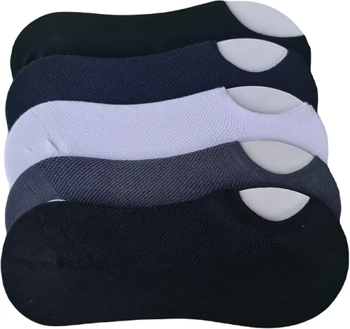 Vista 7 de Miza - Calcetines de bambú para mujer, 5 pares, corte bajo para tenis sin cordones