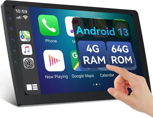 Vista 11 de Haudio Estéreo de coche de doble DIN, pantalla táctil HD de 7 pulgadas con Apple Carplay inalámbrico y Android Auto, Mirror Link, Bluetooth 5.4