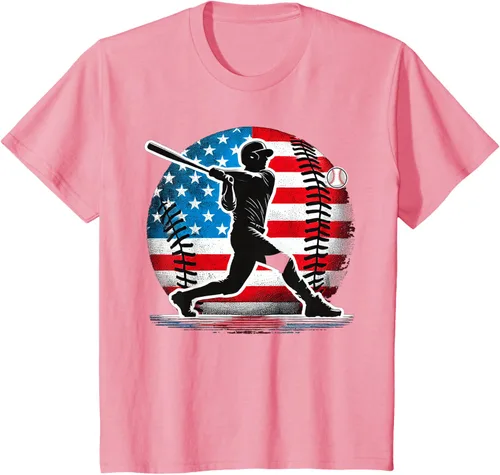 Vista 19 de Camiseta de jugador de béisbol estadounidense con bandera de Estados Unidos