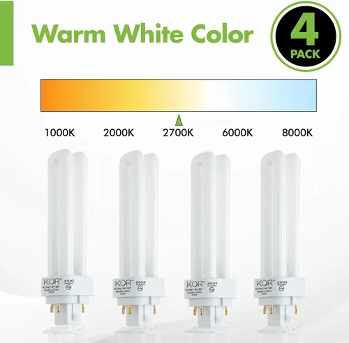 Vista 3 de (4 unidades) tubo doble de 13 Watts - G24Q-1 (4 pines) Base, 13.0watts