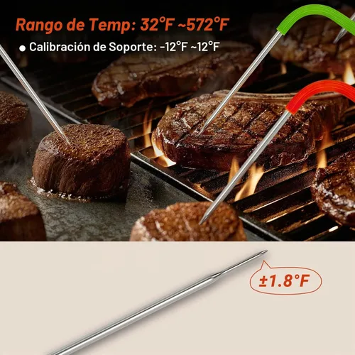 Vista 4 de INKBIRD Termómetro WiFi para Carne para Asar, Termómetro BBQ Recargable de Rango Ilimitado con Calibración de APP, Gráfico de Temperatura