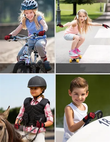 Vista 7 de Guantes deportivos para niños, guantes de ciclismo de dedo completo MTB para ciclismo, escalada, equitación, ciclismo, deportes al aire libre
