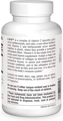 Vista 2 de Source Naturals C-B-R - Vitamina C, Complejo Bioflavonoide Para Protección Antioxidante - 250 Tabletas
