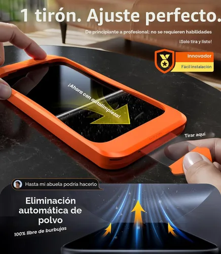 Vista 6 de UltraGlass Protector de pantalla de privacidad de vidrio 9H+ para iPhone 15 Pro Max [armadura de privacidad invisible], protector de pantalla S24