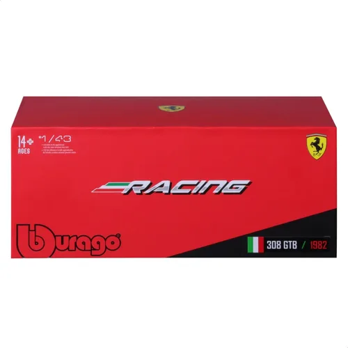 Vista 9 de Bburago Ferrari Racing 308 GTB (1982) Super Car - Escala 1:43 - Increíblemente detallada réplica de fundición a presión modelo coleccionable