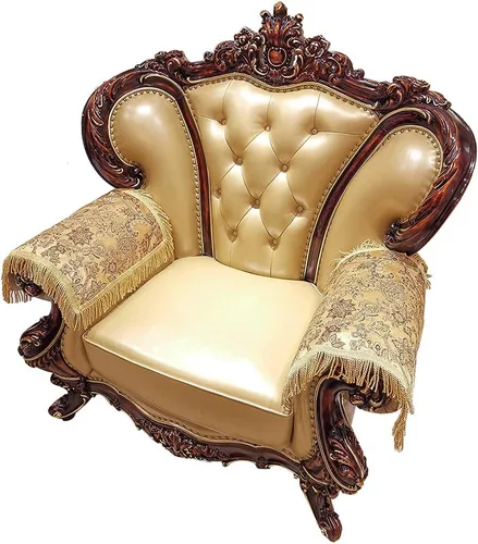 Vista 10 de Juego de 2 fundas de lujo para reposabrazos de sofá, fundas antideslizantes para reposabrazos de silla reclinable, fundas protectoras de cuero