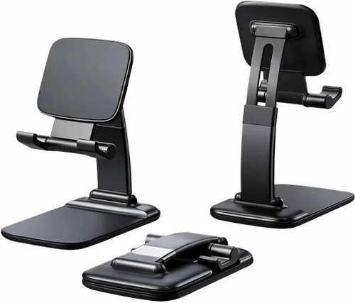Vista 15 de Mizi Soporte para teléfono celular, ángulo y altura ajustable, soporte de teléfono de escritorio compatible con iPhone 17/16/15 Pro Max, Samsung