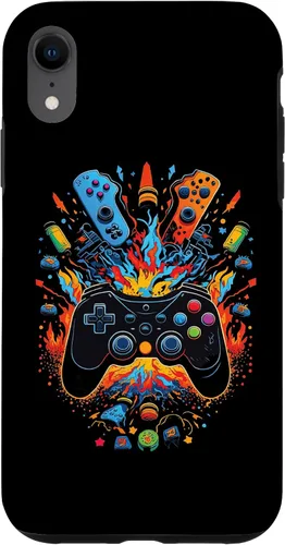 Vista 24 de iPhone 16 Gamer Aesthetic Graphic Gaming Video Games Boys Teens Kids Case