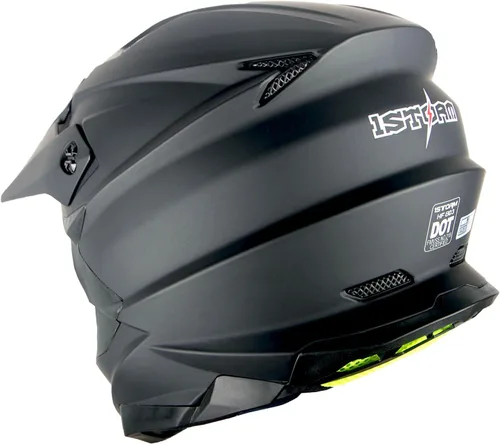 Vista 5 de 1Storm - Casco de motocross para adultos, bicicleta de montaña de descenso, BMX, MX, ATV, motocicleta todoterreno, estilo Storm HF803; negro mate