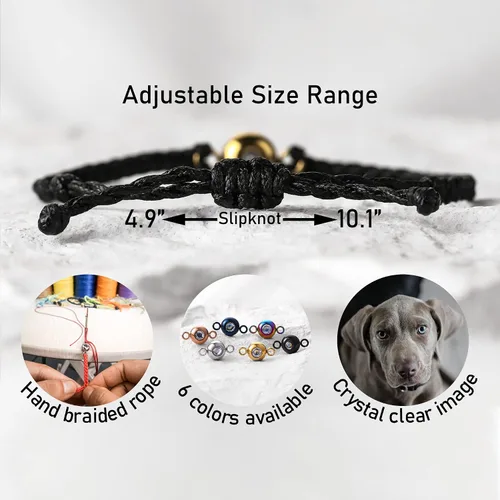 Vista 7 de EMIRISTIC Pulsera de fotos personalizada con imagen en el interior, hecha a mano, de tamaño libre, para niñas, niños, mujeres y hombres, para el día