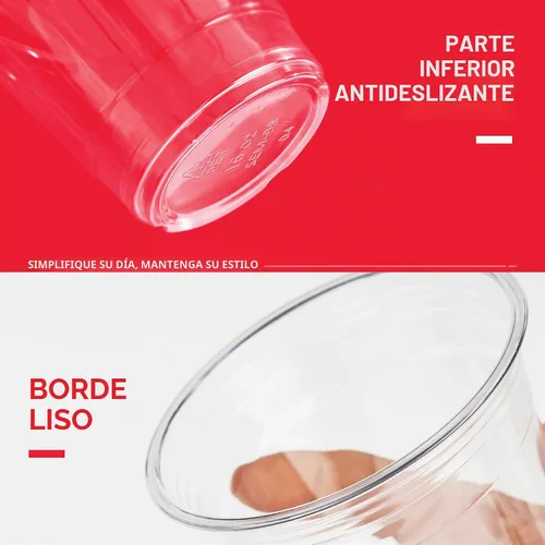 Vista 4 de Vasos de plástico con tapas de 16 onzas, paquete de 100 tazas de café helado desechables transparentes con tapas para sorber sin pajilla, taza