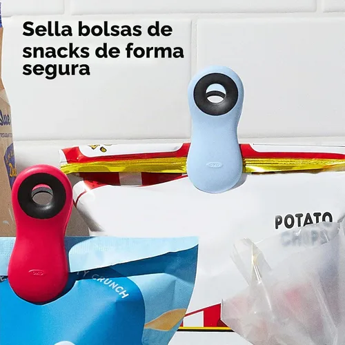 Vista 6 de Oxo, Clips magnéticos multiusos Azul marino/amarillo/rojo y azul claro