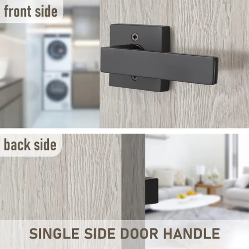 Vista 2 de KNOBWELL - Juego de cerradura con 1 picaporte resistente para puertas de una cara, ideal para puertas interiores reversibles, 0.93 libras