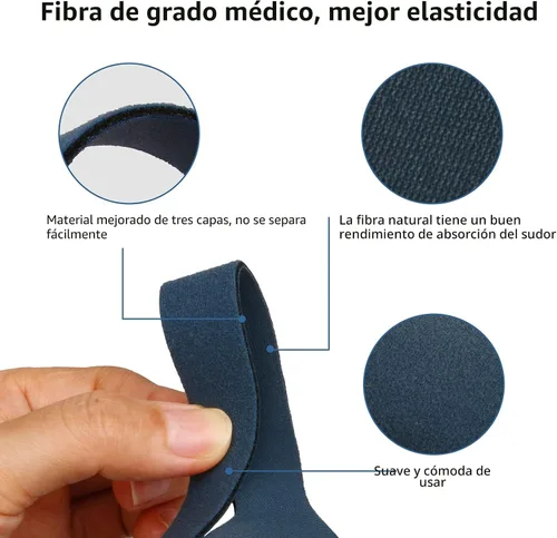 Vista 3 de Arnés de repuesto universal para máscara completa, pieza de repuesto para banda de cabeza de ventilador CPAP (sin máscara) (azul)
