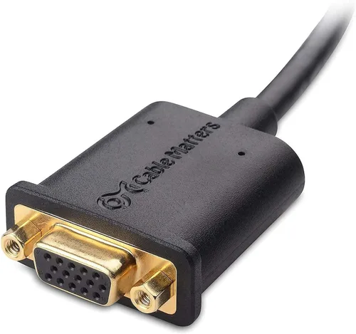 Vista 9 de Cable Matters Adaptador HDMI a VGA (convertidor HDMI a VGA) en negro y adaptador DisplayPort a VGA