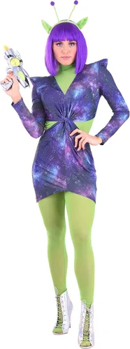 Vista 2 de Sexy Cosmic Alien Costume for Women