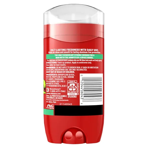 Vista 9 de Old Spice Desodorante sin aluminio para hombres, protección contra olores 24/7, frescura 24/7 y aroma duradero, se pone transparente, Alphascentauri