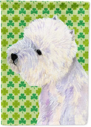 Vista 255 de Caroline's Treasures SS4442GF Affenpinscher Bandera de jardín con retrato de trébol del día de San Patricio para buzón, bandera decorativa