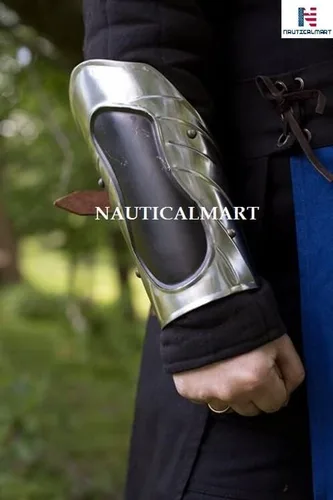 Vista 6 de NauticalMart Juego de brazo de hielo negro - Negro - Armadura de talla única totalmente portátil, ajustable, recreación de cosplay, juego de rol
