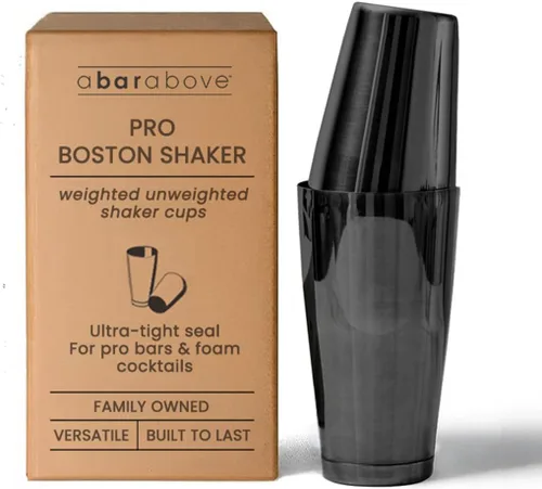 Vista 7 de A Bar Above Juego de Cocteleras Boston Profesionales de 18 oz con Peso y sin Peso de Acero Inoxidable, Juego de Coctelera para Cócteles