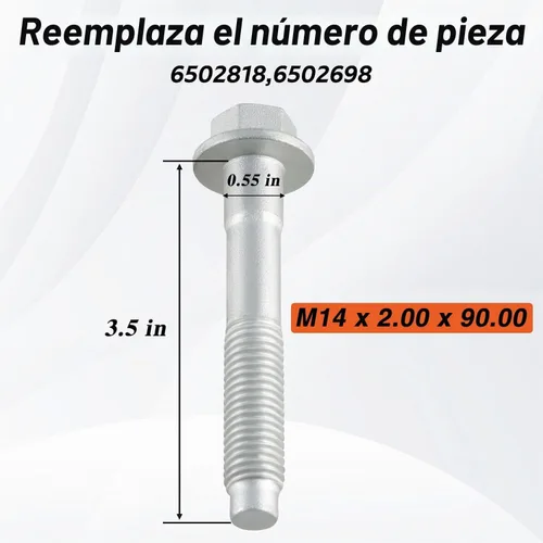 Vista 2 de Par de pernos y tuercas de montaje de amortiguador delantero o trasero M14 Compatible con Dodge Ram1500,Ram2500,Ram3500,Ram4500,Ram5500