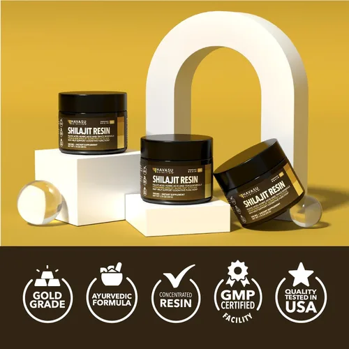 Vista 8 de Resina Shilajit del Himalaya con ácido fúlvico, ácido húmico y más de 80 oligominerales – 500 mg de Shilajit de grado dorado para hombres y mujeres