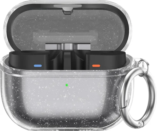 Vista 10 de AhaStyle Compatible con Samsung Galaxy Buds FE/S2 Pro/S2/Live Funda transparente [Anti-amarillamiento] (transparente)
