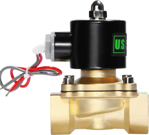 Vista 3 de U.S. Solid 1" Válvula electromagnética eléctrica de latón 24VAC Normalmente cerrado VITON aire no potable combustible del agua