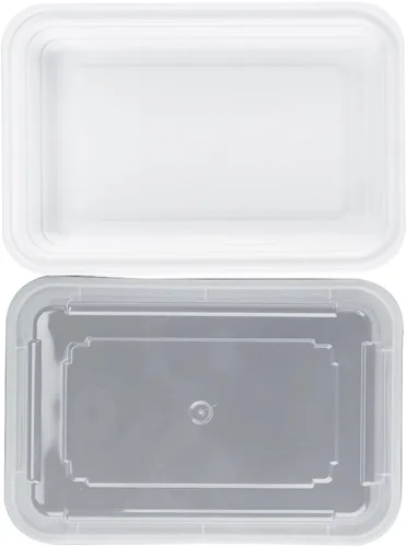 Vista 4 de Pactive NC868 Newspring Versatainer - Recipientes para microondas, 8.8 x 6 x 2, blanco/transparente, combo de base/tapa, 150/caja