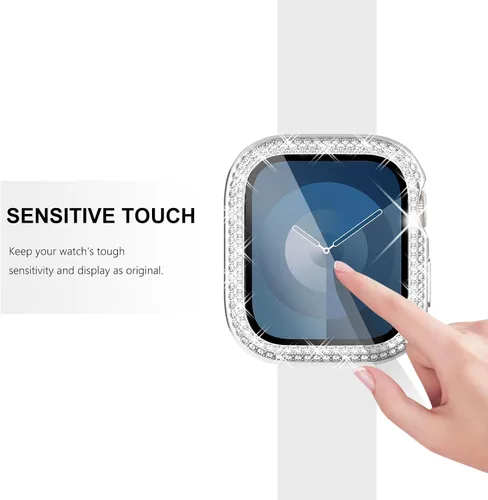 Vista 115 de Surace Bling - Carcasa con protector de pantalla para Apple Watch Series 3, 2, 1 de 1.496 pulgadas