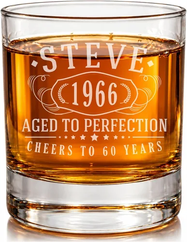 Vista 11 de Vintage 2005 Grabado 11oz Whisky Glass 21st Birthday Regalos para él ella Claro