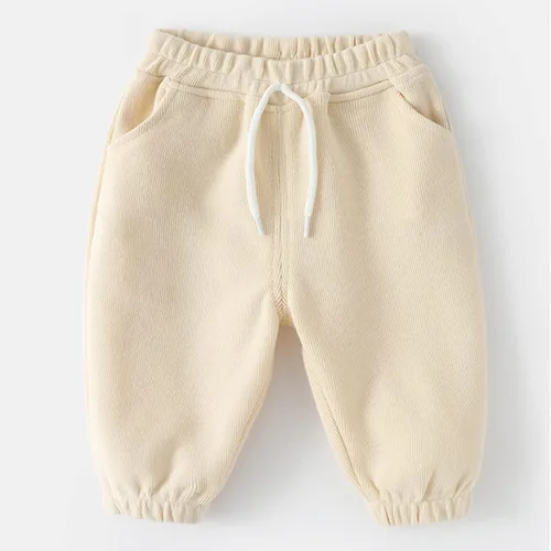 Vista 2 de Pantalones de harén para bebés y niños, pantalones sólidos para bebés, ropa para gatear