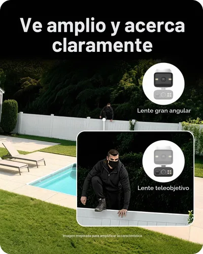 Vista 4 de Tapo Cámara de seguridad con batería de seguridad de doble lente 2K Pan