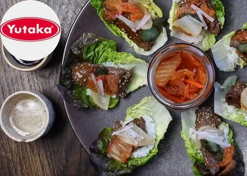 Vista 3 de Yutaka Repollo fermentado en escabeche tradicional nacional coreano 100% natural auténtico en tarro 7.58 oz