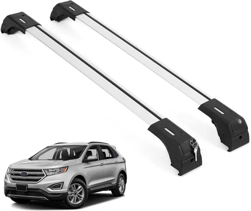 Vista 10 de ERKUL Barras transversales de techo para Ford Edge 2015-2024 Barras transversales de aluminio con bloqueo antirrobo para techo Compatible
