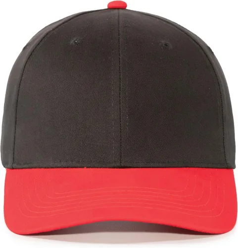 Vista 2 de North Dakota Walleye Fishing Hat 701 Código de área Negro/Rojo