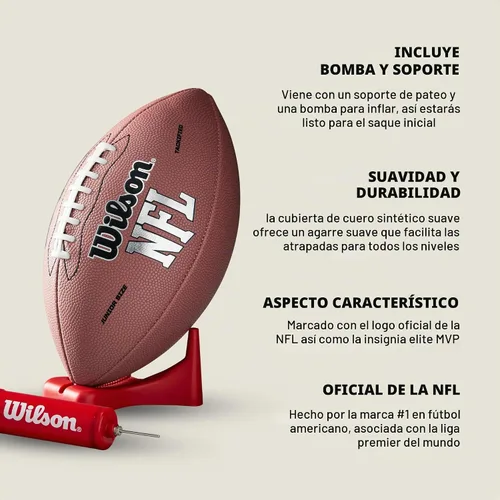 Vista 5 de WILSON NFL MVP Football Marrón