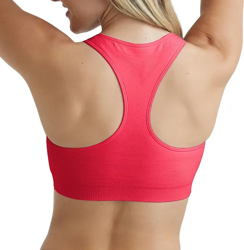 Vista 2 de Hanes Sujetador deportivo sin costuras con espalda cruzada para mujer