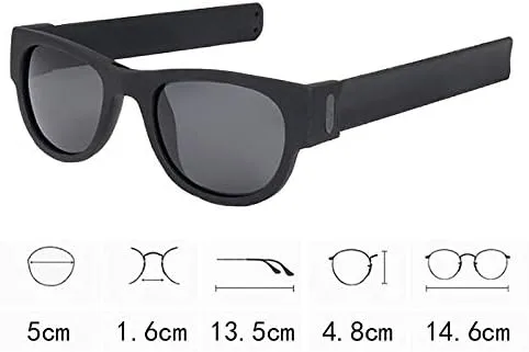 Vista 7 de Goodbag - Gafas de sol plegables y flexibles de silicona para natación correr etc Negro talla única