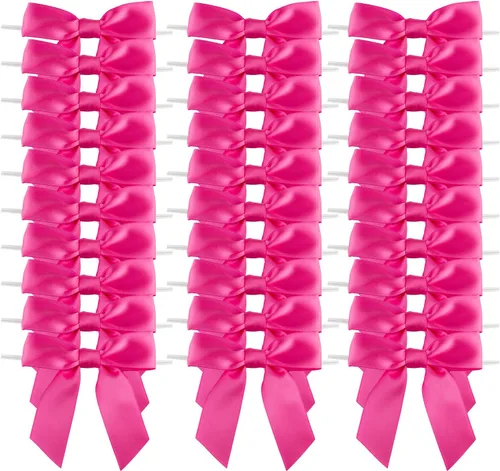 Vista 32 de 7Rainbows 50 mini lazos de satén negro de 1.5 pulgadas para manualidades, costura, álbumes de recortes, boda y envoltura de regalos